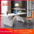 thumbnail image 2 of Study Computer Desk Gaming Organizer Corner Conference Office Desk Standing Writing Escritorios De Oficina Desk Accessories My Lux Decor Round, 2 of 13