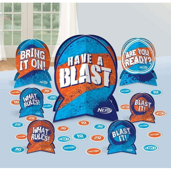 amscan 3D Nerf Cardstock Centerpiece Kit - 23pc