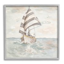 Stupell Industries Sailing Fishing Boat High Tide Open Sea,12 x 12, Design by Patricia Pinto