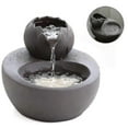 thumbnail image 2 of Fuente para gatos, dispensador de agua de cerámica para mascotas - Bebedero vertical para gatos Lotus - Filtro de circulación automática, agua para la salud y la higiene, fondo con pequeño, 2 of 3