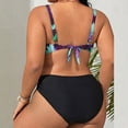 thumbnail image 5 of Swimsuits for Women Adjustable Straps V Neck Swimwear with Bottom Tummy Control Bathing Suit Plus Size Fashion, 5 of 6