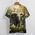 thumbnail image 3 of Colorful Elephant Flower Women's T-Shirt Short Sleeve T Shirts Tops Tee Ladies Loose T, 3 of 6