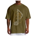 thumbnail image 1 of Xdzjlr T-Shirt Homme Usage Quotidien Col Rond Imprimé Instrument de Musique Respirant Chemises Homme,TTG, 1 of 5