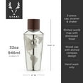 thumbnail image 5 of Viski Globe Stainless Steel Cocktail Shaker for Party, Home Bar Gifts, 32oz, 5 of 8