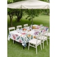thumbnail image 3 of Pink Flowers Outdoor Tablecloth - 60x120 Inch Rectangle Dining Table Cover, Spring Floral Butterfly Leaves Plants Pastoral Waterproof Outdoor Table Cloth with Umbrella Hole & Zipper for Picnic/Patio, 3 of 7