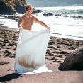thumbnail image 2 of Toalla de playa Bazaar Anatolia Arpa Turquesa 100% algodón 420 g, 2 of 9