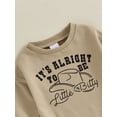 thumbnail image 6 of BemeyourBBs Its Alright To Be Little Bitty Baby Outfit Baby Boy Western Romper Sweatshirt Letter Cowboy Hat Print Long Sleeve Bubble Bodysuit Western Baby Boy Clothes, 6 of 9
