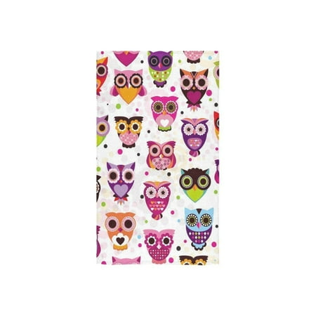 Owl Bath Towels ZKGK Colorful Owl Cute Pattern for Kids Hand Towel Bath Towels For Home Outdoor Travel Use 16