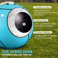 thumbnail image 3 of Juego de 4 bolas Sappy Tetherball, 21 cm, caucho azul cielo, 3 of 7