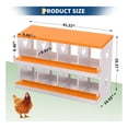 thumbnail image 2 of EastVita 8 Holes Chicken Nest Box Chicken Nesting Boxes for Laying Eggs with Ventilation Holes and AntiPeck Design Space-Saving Design Nesting Box Suitable for Hens and Ducks Orange, 2 of 7