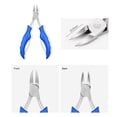 thumbnail image 4 of Herramientas profesionales para uñas: cortaúñas, pinzas para cutículas y tijeras para hongos, diseño ergonómico en azul marino., 4 of 6
