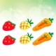 thumbnail image 3 of EeaseMX 6 juguetes de peluche de fresa, piña y zanahoria para mascotas, para morder y masticar, con hierba gatera (2 fresas, 2 piñas y 2 zanahorias), 3 of 8