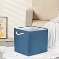 thumbnail image 5 of REGALWOVEN 13 Inch Square Fabric Collapsible Storage Basket Bin with Handle for Shelves Clothes Dark Blue, 5 of 7