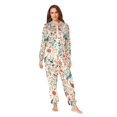 thumbnail image 2 of FORMRS Onesies Pajama for Adults Unisex Hoodie Winter Jumpsuit One Piece Sleepwear, Sizes S-2XL, Watercolor Leaves, 2 of 7
