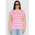 thumbnail image 2 of Womens Plus Size Striped Crew Neck Tee, 2 of 5