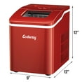 thumbnail image 2 of Costway Portable Ice Maker Machine Countertop 26Lbs/24H Self-cleaning w/ Scoop Red, 2 of 10