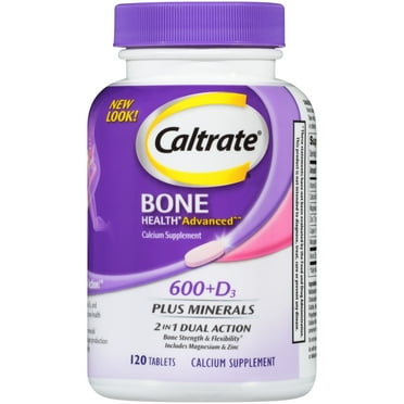 Caltrate Bone Health Advanced 600 D3 Calcium Tablets, 120 Ct