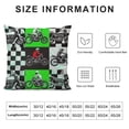 thumbnail image 5 of Orinice Checkered Pattern Graphic Decorative Pillow Cover for Home Living Room Sofa, Zipper Closure 1PC 12x12in, 5 of 5