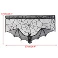 thumbnail image 2 of Clearance! Halloween Decorations! Halloween Fireplace Mantle Decorations, Black Lace Spiderweb Fireplace Mantel Scarf Cover Garland For Festive Party Supplies Decor Buy 2 Get 3, 2 of 4