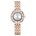 thumbnail image 1 of Reloj de pulsera elegante de cuarzo con correa de aleación y esfera grande para mujer (oro rosa + blanco), 1 of 6