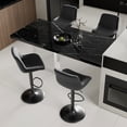 thumbnail image 2 of Fijinhom Swivel Bar Stools Set of 2 with Backs, Adjustable Counter Height Island Chairs, Tech Fabric, Black, 2 of 9