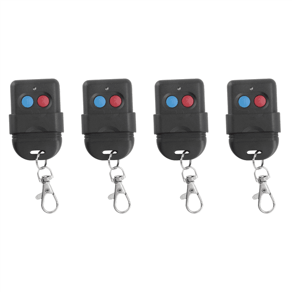 4X 8 Dip Switch 330Mhz Smart Copy Remote Control Fixed Code 2 CH Duplicator for Gate Garage Door Opener or Alarm System,4 x DIP Remote Control