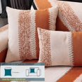 thumbnail image 4 of West Ivory - 18” x 18” Inch Chenille Pillow Cover - Protect Your Furniture, Anti-Scratch, Pet-Friendly Cushion Covers, Easy-to-Clean, and Perfect for Any Decor - Orange, 4 of 9