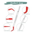 thumbnail image 2 of HOT 3 Pieces Tweezers with Rubber Tips PVC Coated Set, Straight and Flat Tip Red, 2 of 4