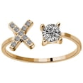 thumbnail image 1 of Dsscvnef Fashionable and Opening 26 Letters with Diamond Ring Ladies Jewelry, 1 of 4