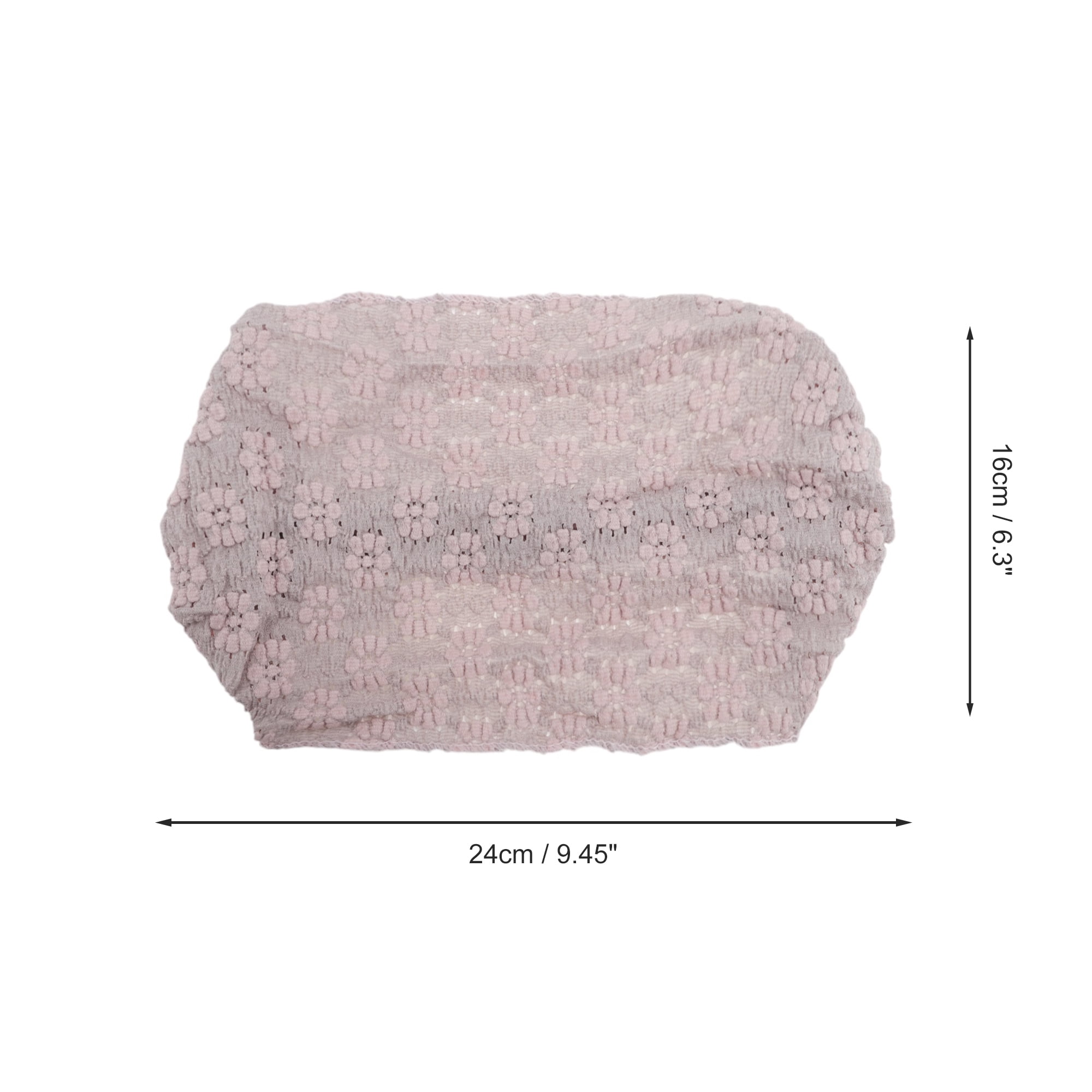 Unique Bargains 1pc Fashion Floral Wide Headwrap 9.45"x6.3" Pink