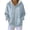 D01-Light Blue, variant on Zip up Hoodies Fro Women Casual Long Sleeve Jackets Fleece Fall Winter Sweatshirts Solid Color Trimmed Hat with Pockets