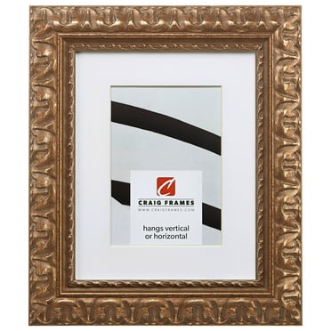 Craig Frames Bravado Ornate, 8x10 inch Antique Bronze Picture Frame Matted for a 5x7 Photo