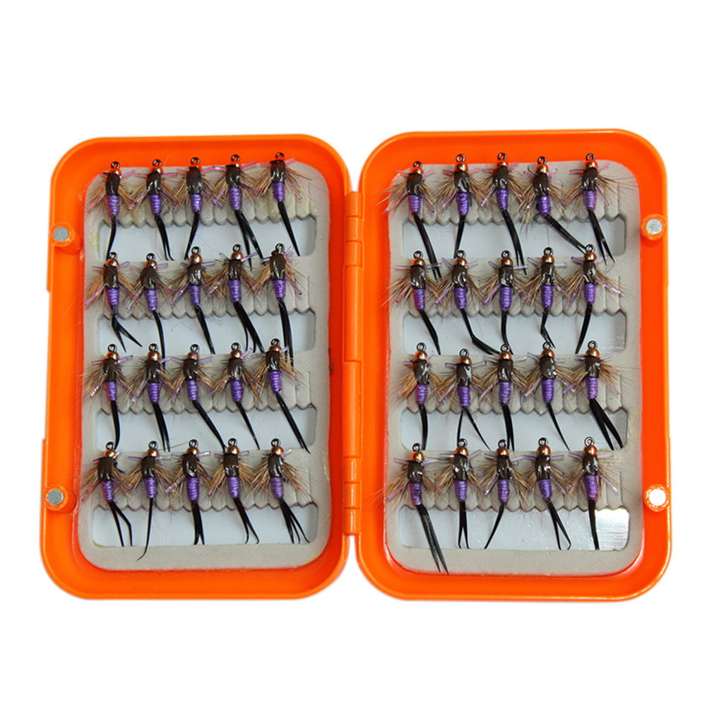 UDIYO 40Pcs Mini Fishing Artificial Lifelike Lure Fly Shaped Bait