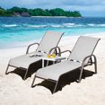 thumbnail image 1 of Gymax 2PCS Folding Patio Chaise Lounge Chair Recliner w/ 5-Position Backrest, 1 of 10