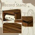 thumbnail image 5 of Record Player Stand with Vinyl Record Storage Holds up to 160 Albums,Large Wood Record Player Table，Brown Turntable Stand Cabinet Dispaly Shelf for Living Room,Bedroom,Office, 5 of 10