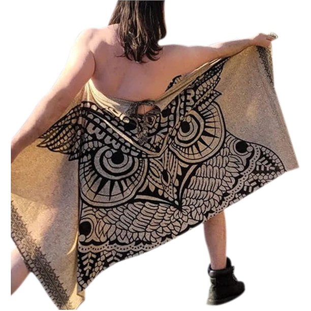 Vestido de pelele de búho - Divertido vestido de pelele de búho Tik Tok para mujer - Transpirable y ligero para usar en fiestas - 100 % algodón