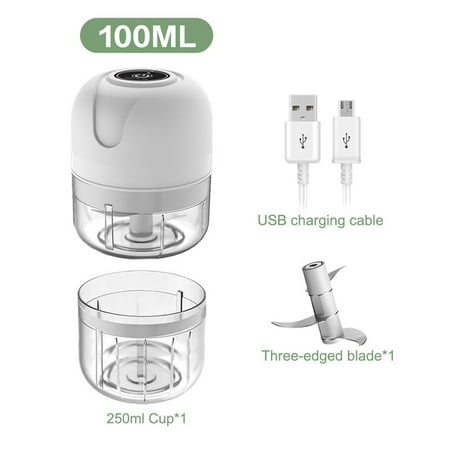 

Electric Mini Garlic Grinder Portable Chopper USB Charging Ginger Chili Vegetable Shooter Machine Kitchen Tool Food Processor