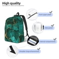 thumbnail image 3 of Balery Green Gold Glitter Mochila Clásica Impresa Básica para Viaje, Mochila Escolar Resistente al Agua, Mochila de Lona con Correas Ajustables-Medium, 3 of 5