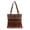 Brown, variant on Stylish Tote Bag Tooled Embroidered Collection with Fringe Design Perfect for Everyday Use, Tan