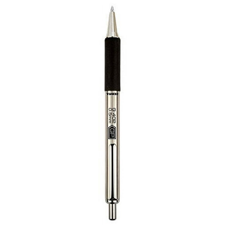 3 Pack) Zebra Durable Stainless Steel Gel Pen, Fine 0.5mm, Black Ink (G  402)