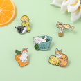 thumbnail image 1 of Esmalte Broche Alfileres De Dibujos Animados Animal Gato CHAO Varios Diseños Novedosos, 1 of 3