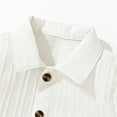 thumbnail image 7 of Boys Casual Short Sleeve Button Down Shirt Fashion Textured Summer Beach Shirt For Kids,Big Boys Size 9-10T,White, 7 of 7