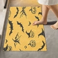 thumbnail image 4 of 2 Piece Soft Bathroom Rug Set Halloween-themed Hand-drawn Pattern Bath Mat and U-Shaped Toilet Contour Rug (16"x24"+20"x24"), 4 of 5