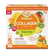 Healthy Delights Grass-Fed Collagen Shots, Refreshing Tropical Mango, 6 Count