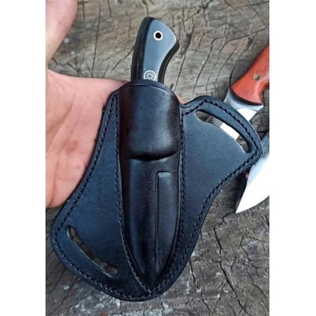 Hunting Knife 1075 Carbon Steel and Micarta Handle - Fixed Blade Made Camping Knives Bushcraft Survival with Leather Sheath