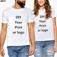 thumbnail image 2 of Camiseta de ocio con estampado personalizado, camiseta Harajuku para mujer, camiseta blanca DIY con tu foto o logotipo, camisetas personalizadas a la moda para hombre, camiseta Tan Jianjun unisex, 2 of 2