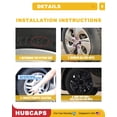 thumbnail image 7 of 4 Pack 15" Wheel Cover Hubcap Fit for Honda Civic Sedan 2013 2014 2015 & Honda Civic Coupe 2013,Bolt-on Installation with Factory Lug Nuts,Black Lacquer, 7 of 7