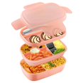 thumbnail image 1 of Bento Box para adultos, lonchera con utensilios, apilable, a prueba de fugas, lonchera Bento Box para salir a cenar, trabajar, hacer picnic, 21,5*14,5*10 cm, 1 of 7