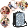 thumbnail image 5 of Pofeuu Blue Bathroom Print Lunch Bag Women Insulated Lunch Box Reusable Leakproof Large Spacious Cooler Tote for Women Men, 5 of 7