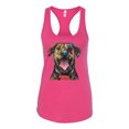 thumbnail image 3 of Wild Bobby, My Favorite Breed is The One In Need | Colorful Labrador Dog | Dean Russo Art Animal Lover Ladies Racerback Sleeveless Top, Raspberry, L, 3 of 5